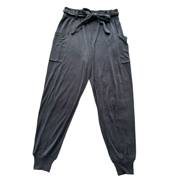 Aerie Charcoal Gray Tie Front Joggers - Picture 1 of 4